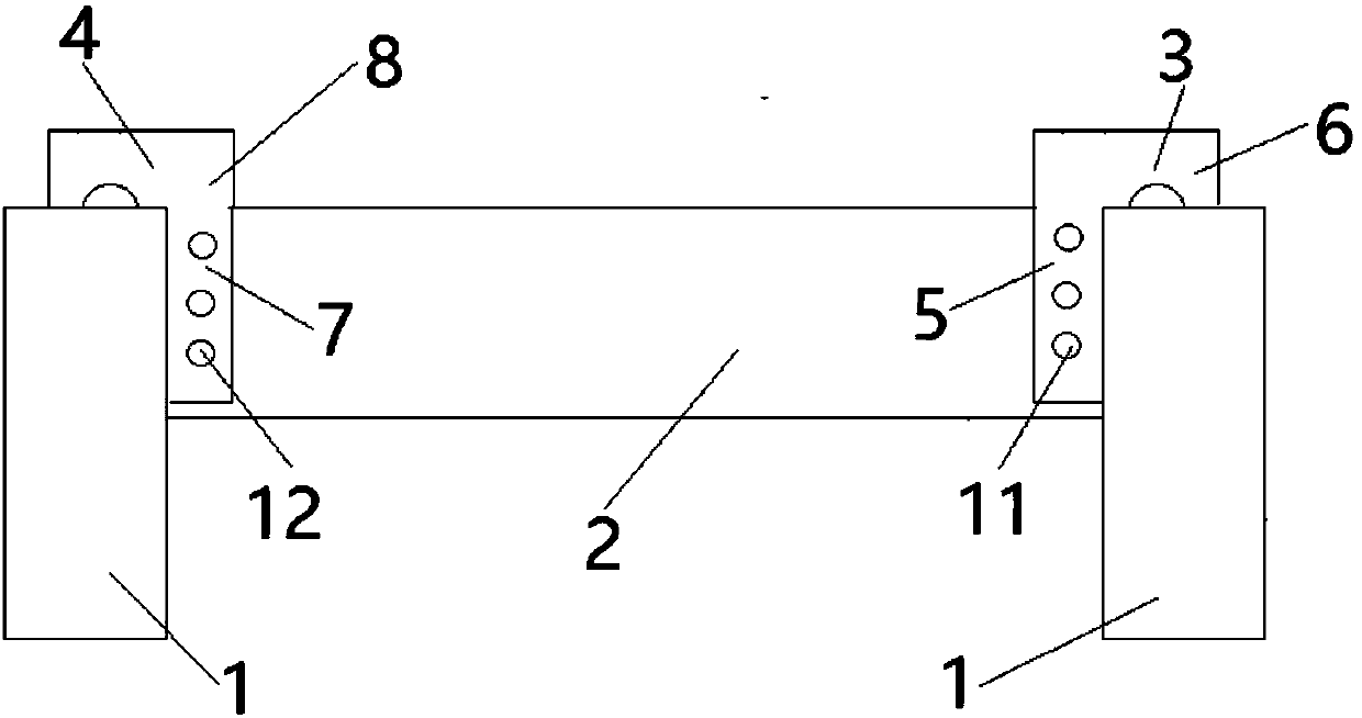 Floor steel beam structure and floor steel beam construction method