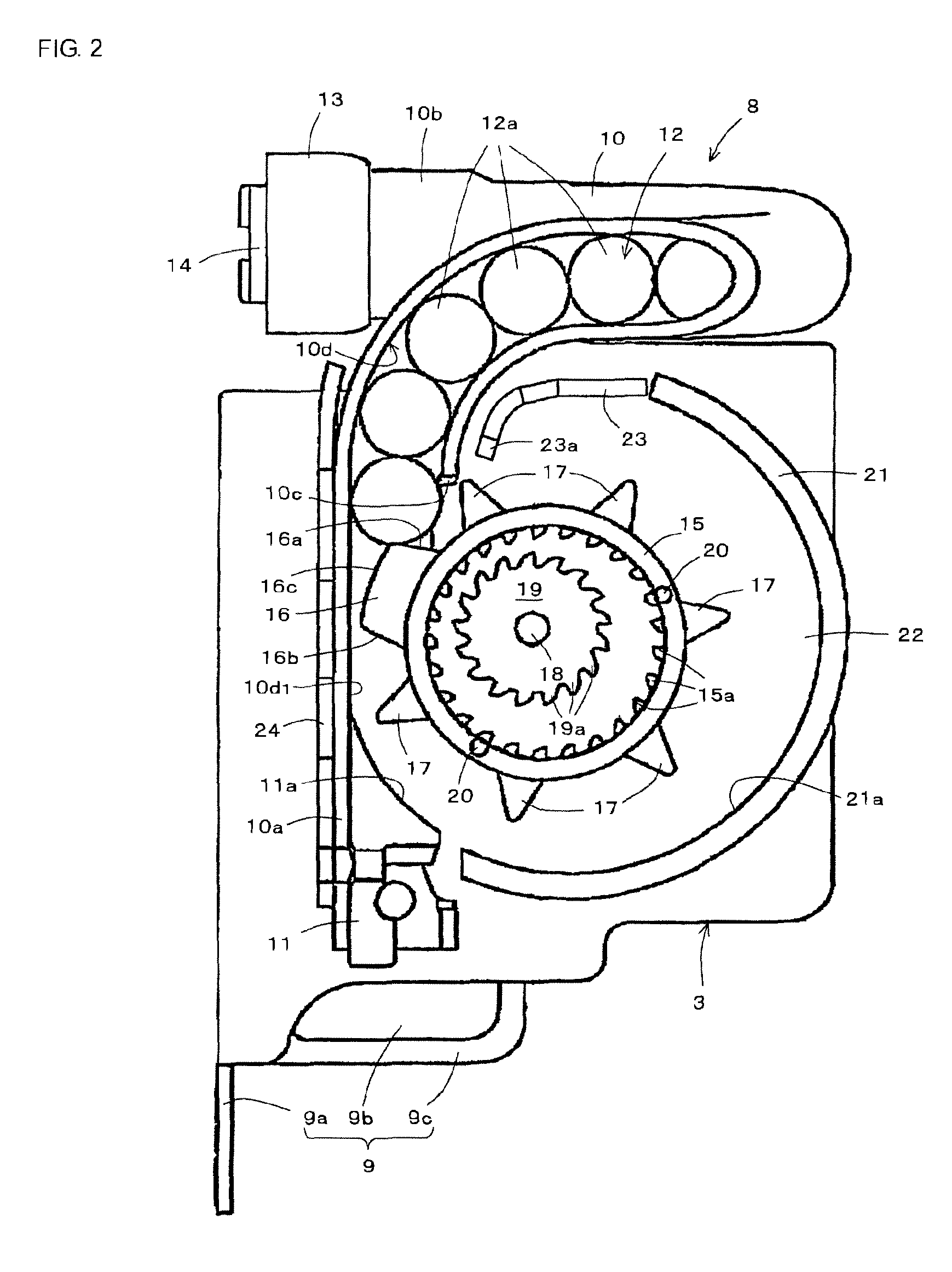 Pretensioner, seatbelt retractor including the pretensioner, and seatbelt apparatus including the seatbelt retractor