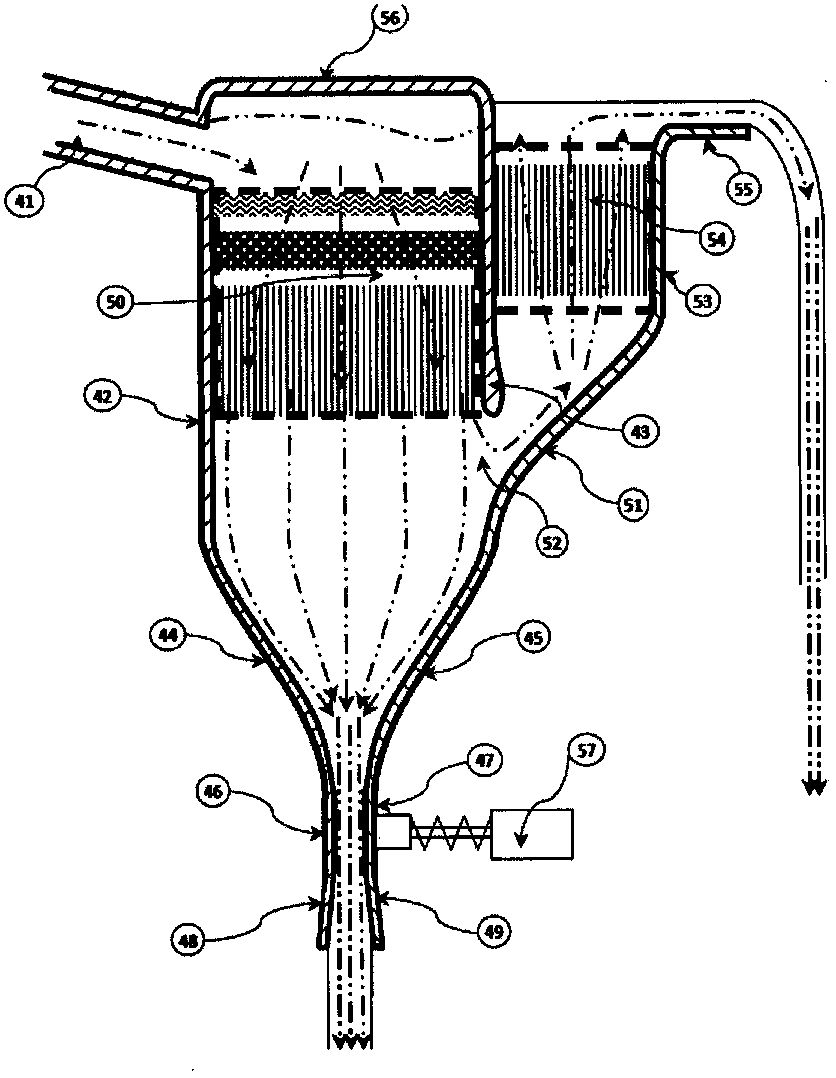 Module for a device generating at least one water curtain and corresponding device