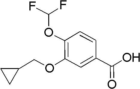 Method for preparing 3-cyclopropylmethoxy-4-difluoromethoxybenzoic acid