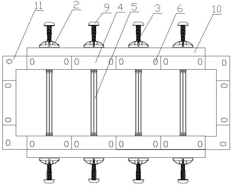 Quickly-clamped concrete pouring device