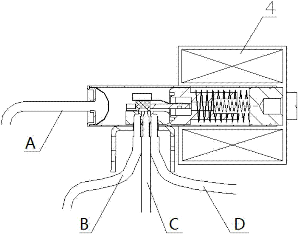 Four-way reversing valve and pilot valve body thereof