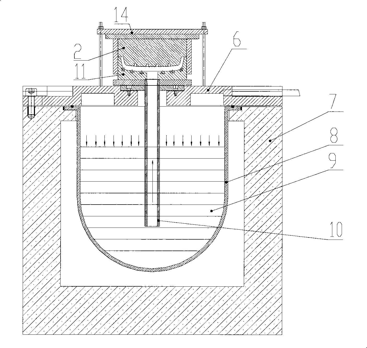 Radial tire segmented mould steel aluminum compound flower block casting and molding method