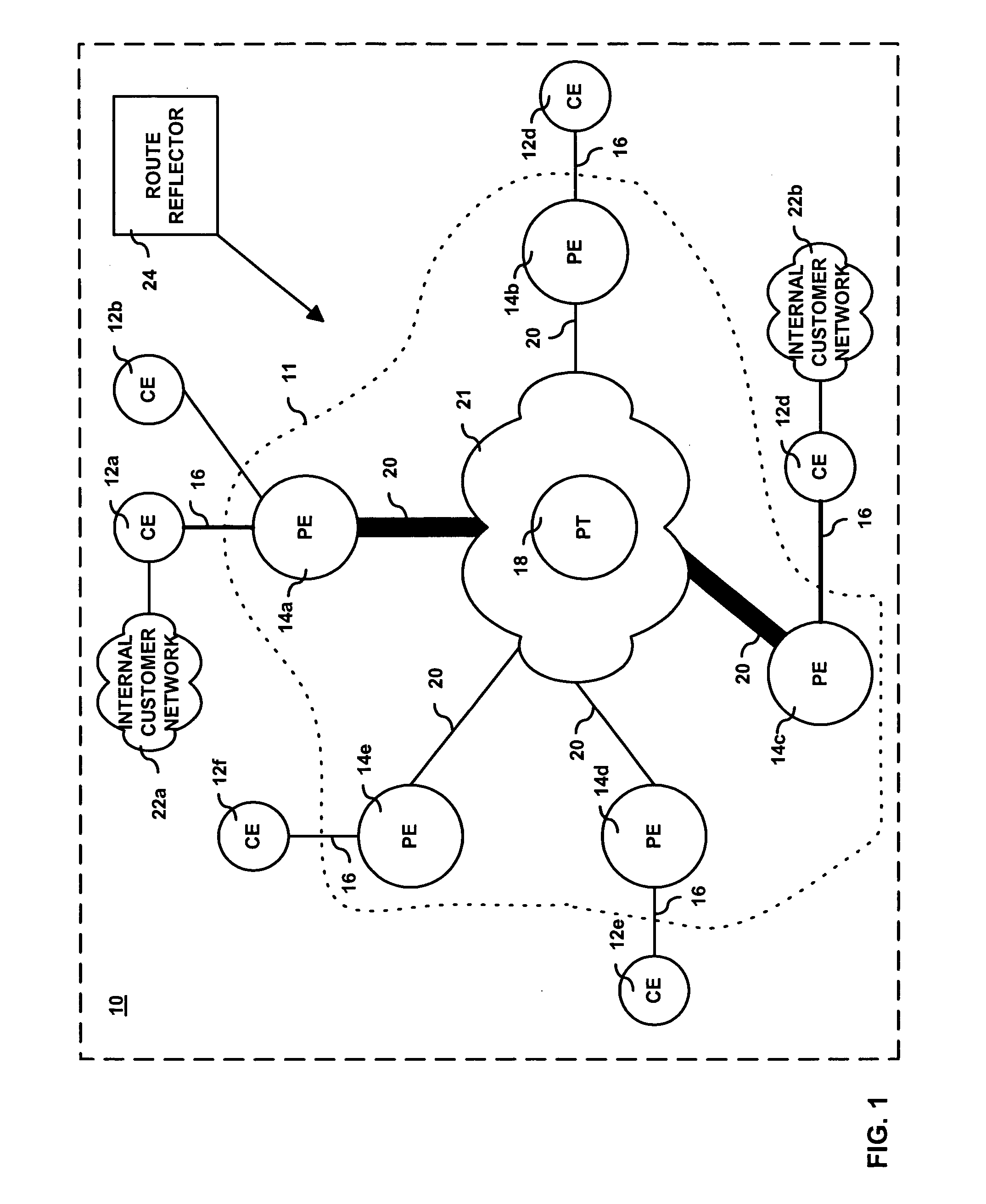 System and method for hub and spoke virtual private network