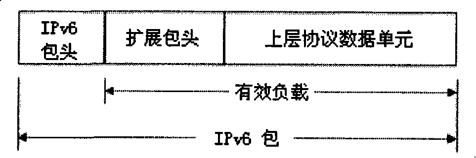 Fragmentation and reassembly method based on network protocol version six