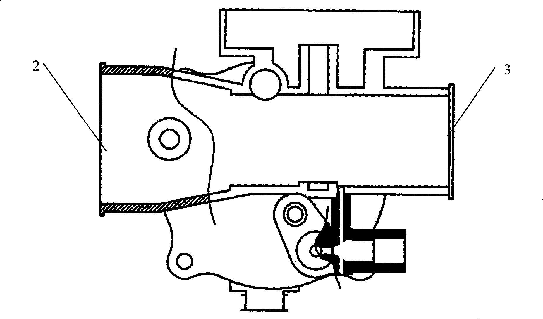 Last stage pressure reducing device