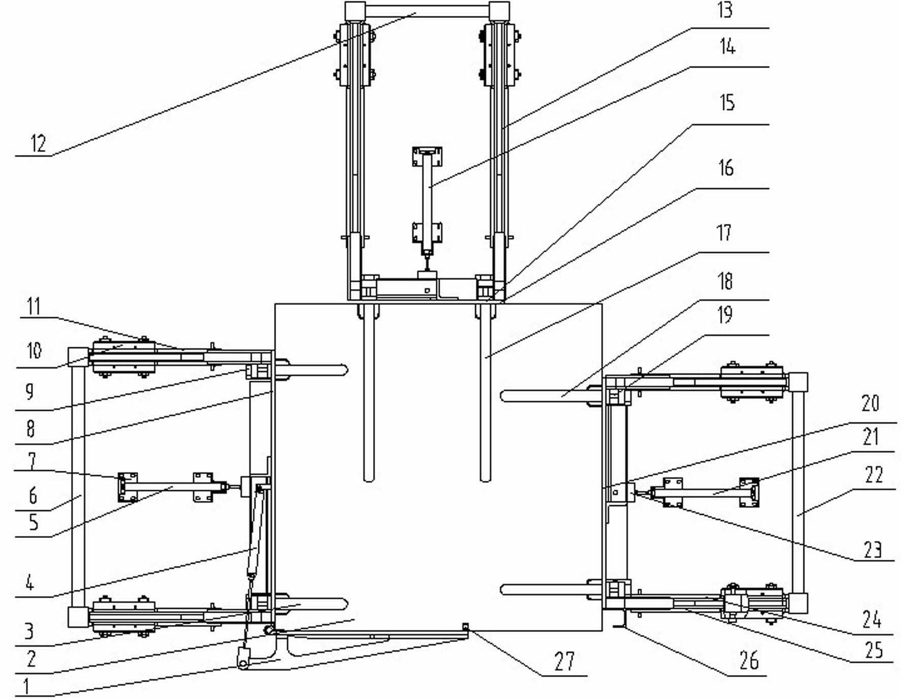 Brick pile reshaping mechanical device