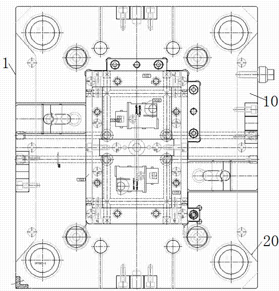 Mold for upper cover of junction box