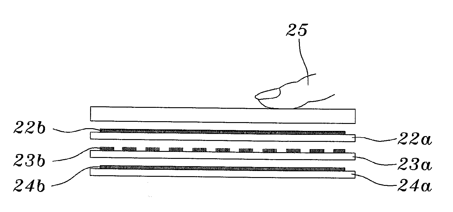 Touch screen input apparatus