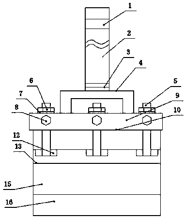 A prebaked aluminum electrolytic cell anode group structure