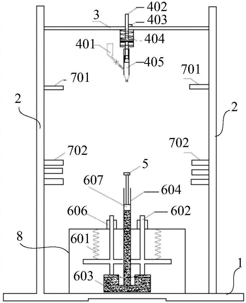 Measuring device for high-speed multi-direction impact loads of liquid drips