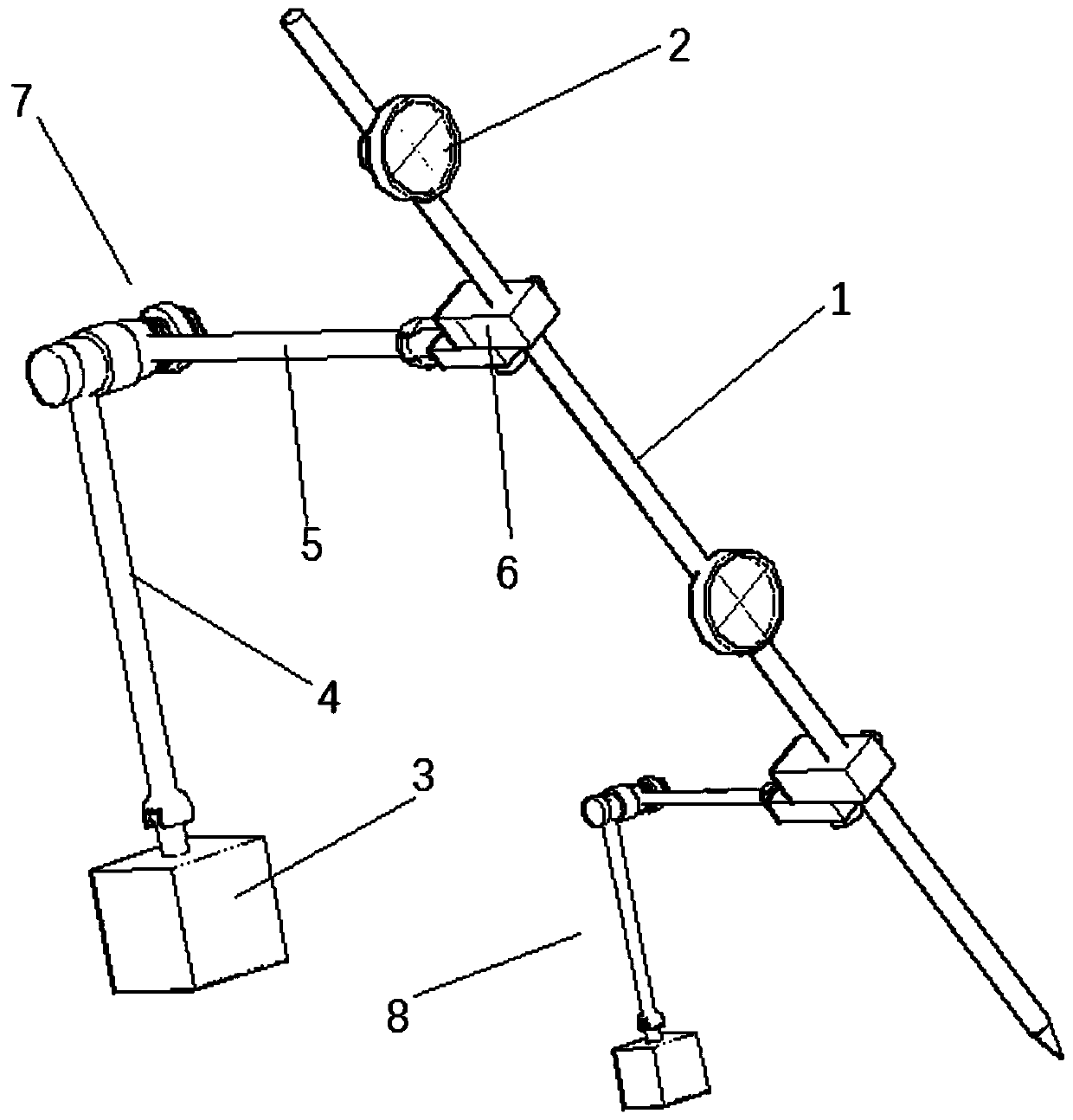 Concealed rod for ship segmentation precision measurement