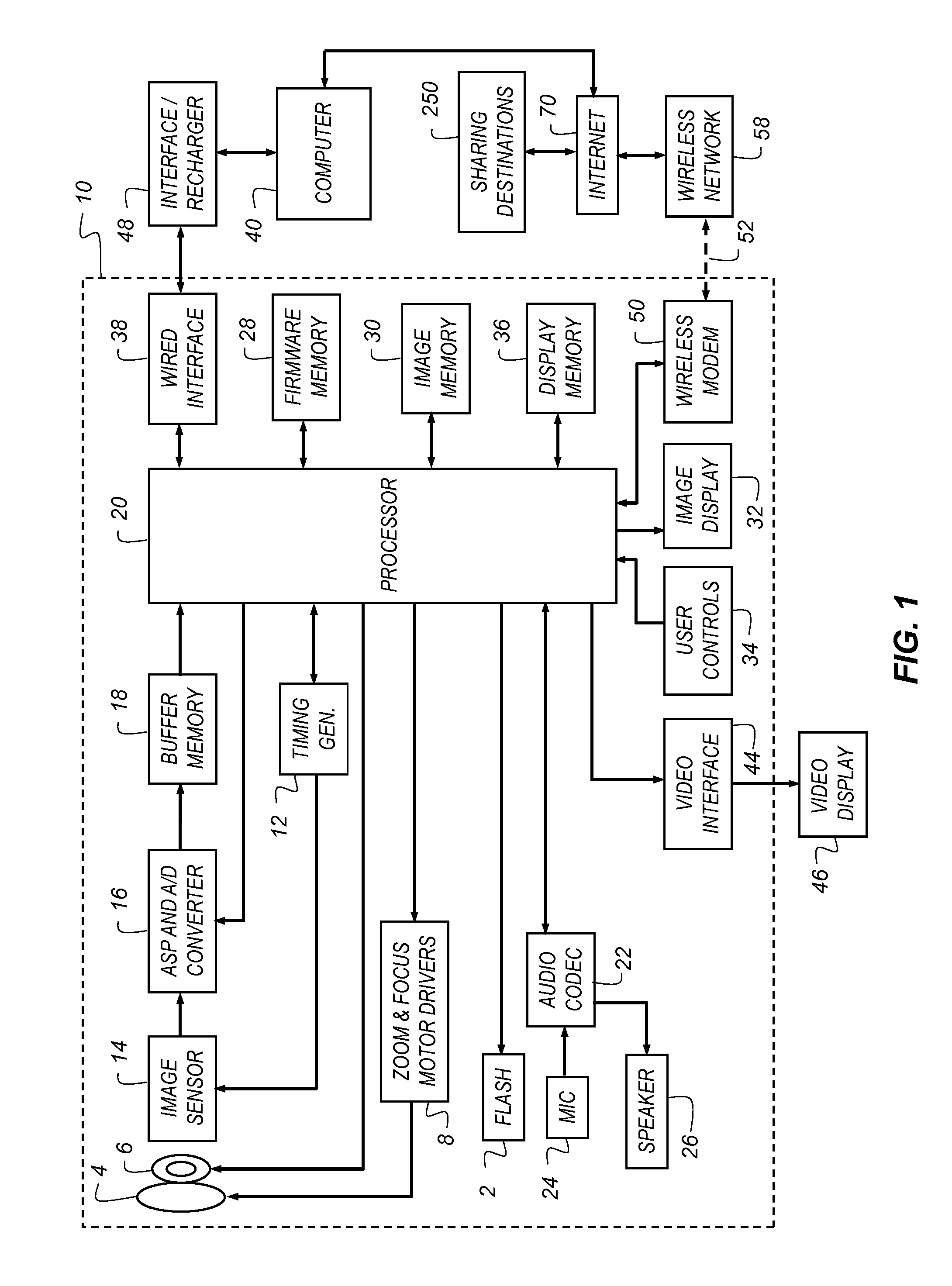 Wireless camera with image sharing prioritization