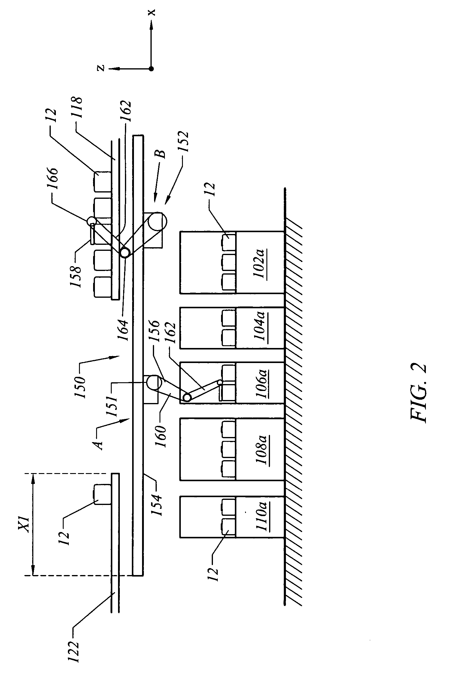 Discontinuous conveyor system