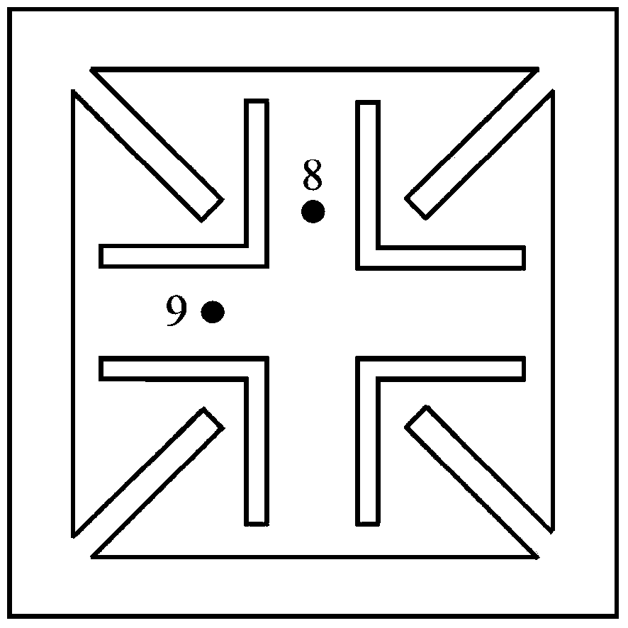 A microwave energy receiving plate that absorbs linearly polarized incident waves in any direction