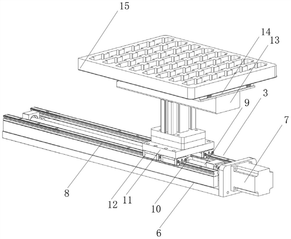 Grabbing, receiving and carrying device for biological sample classified storage and working method thereof