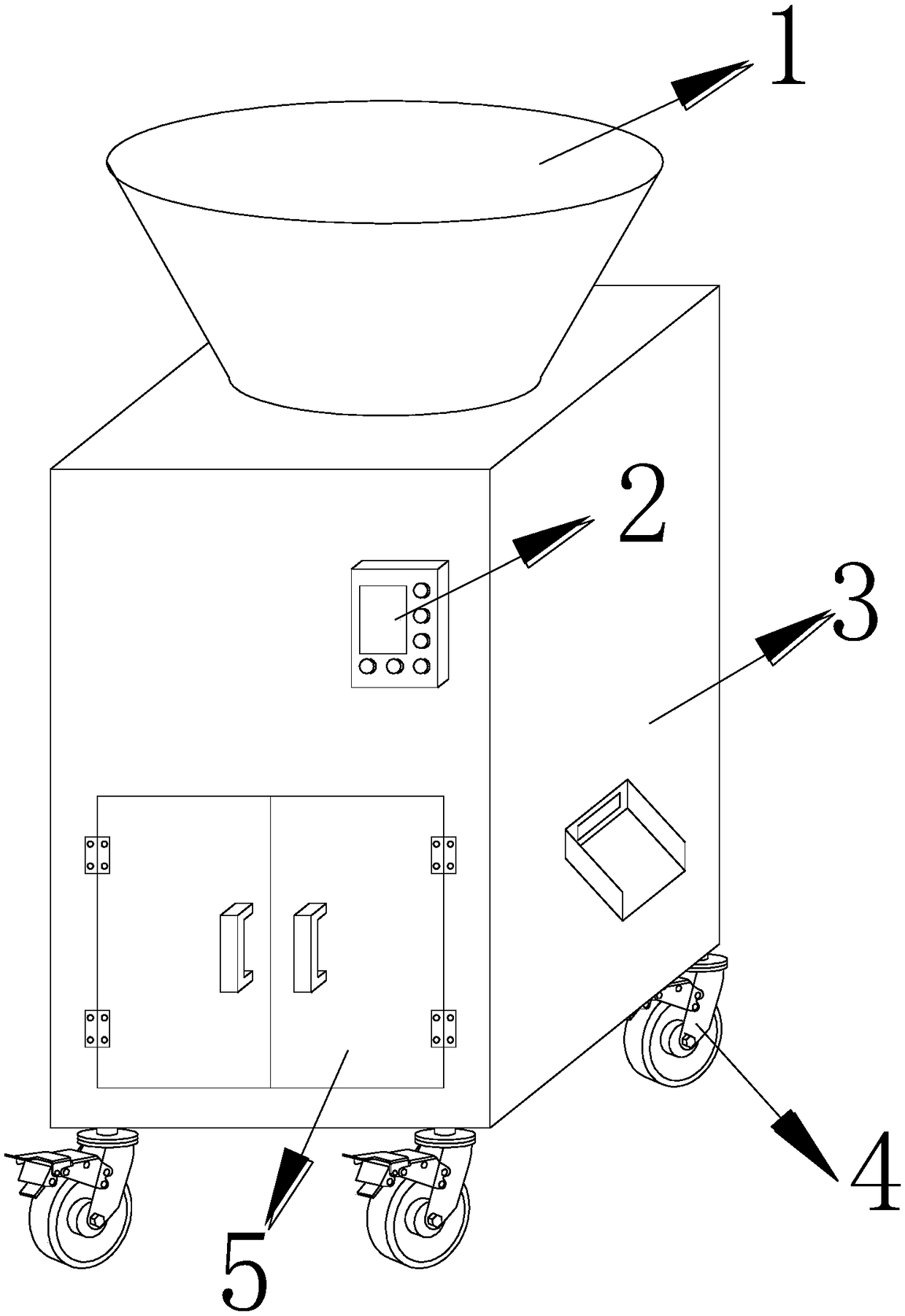 Non-stop die-roller gap adjustable vertical particle forming device