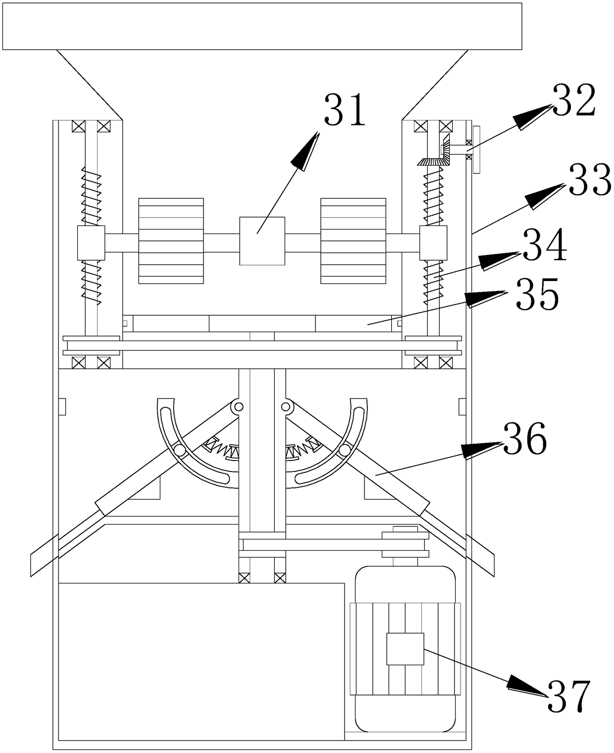 Non-stop die-roller gap adjustable vertical particle forming device