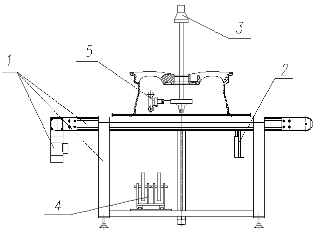 Automatic labelling equipment for hub, and production line