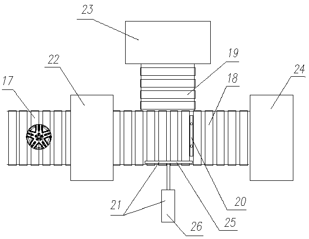 Automatic labelling equipment for hub, and production line