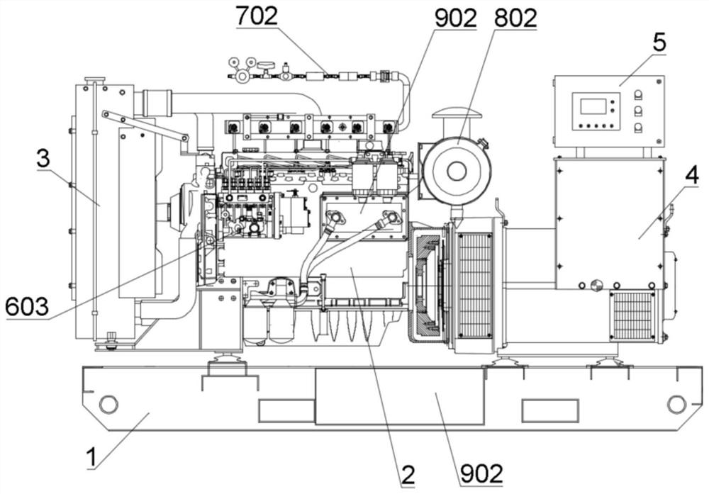 Hydrogen-diesel dual-fuel generator unit