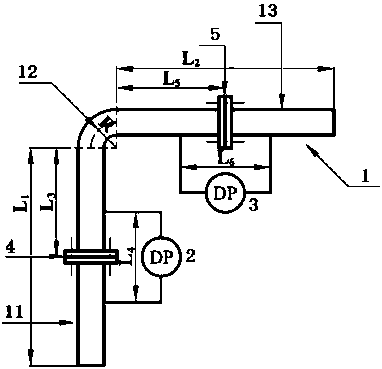 Device and method for quickly identifying a harmful flow pattern in gathering and transportation vertical pipe