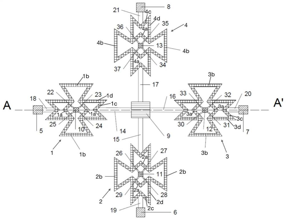 Acceleration sensor based on mechanical metamaterial structure