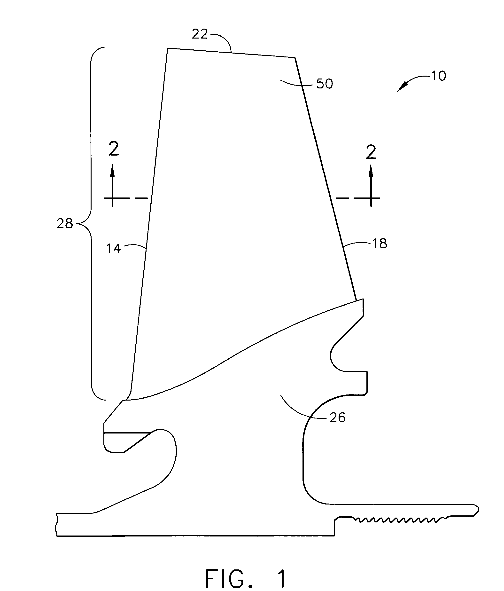 Airfoil having improved impact and erosion resistance and method for preparing same