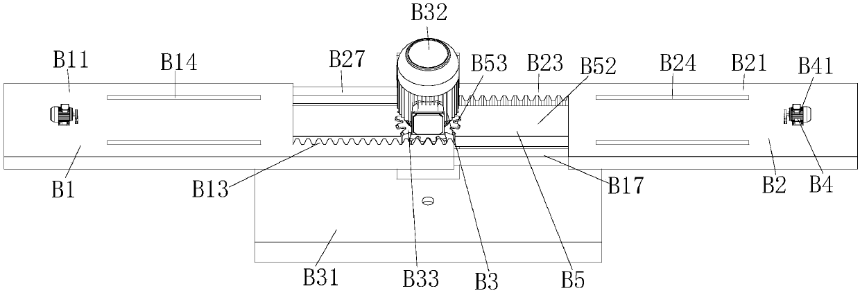 Side-arm telescoping device and method used for ridging machine