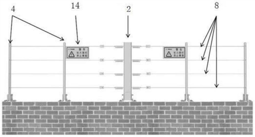 Electronic fence based on tension