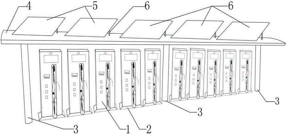 Energy-saving suspension-type public bicycle parking station