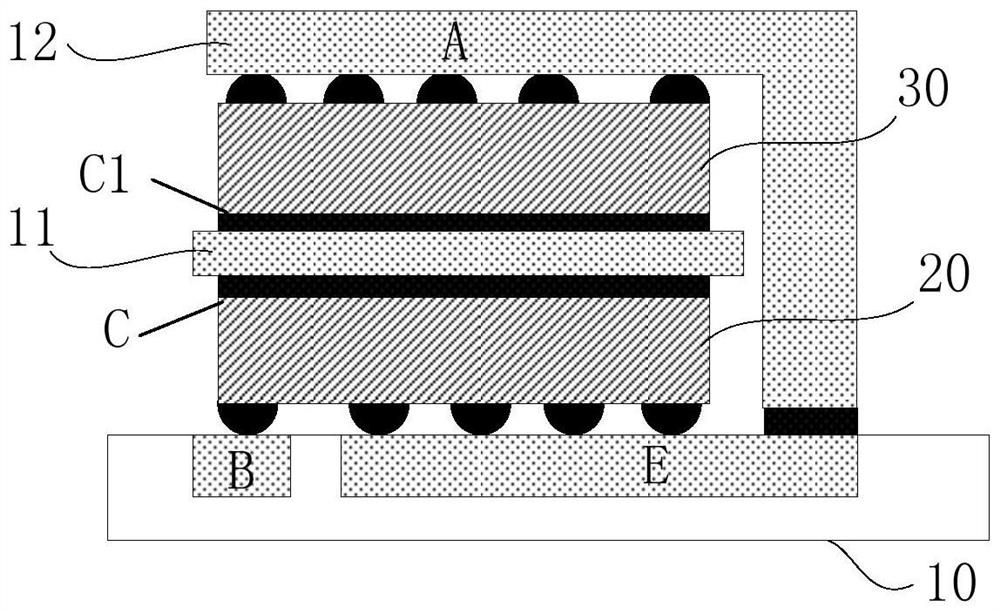 Three-dimensional packaging structure and packaging method of power device