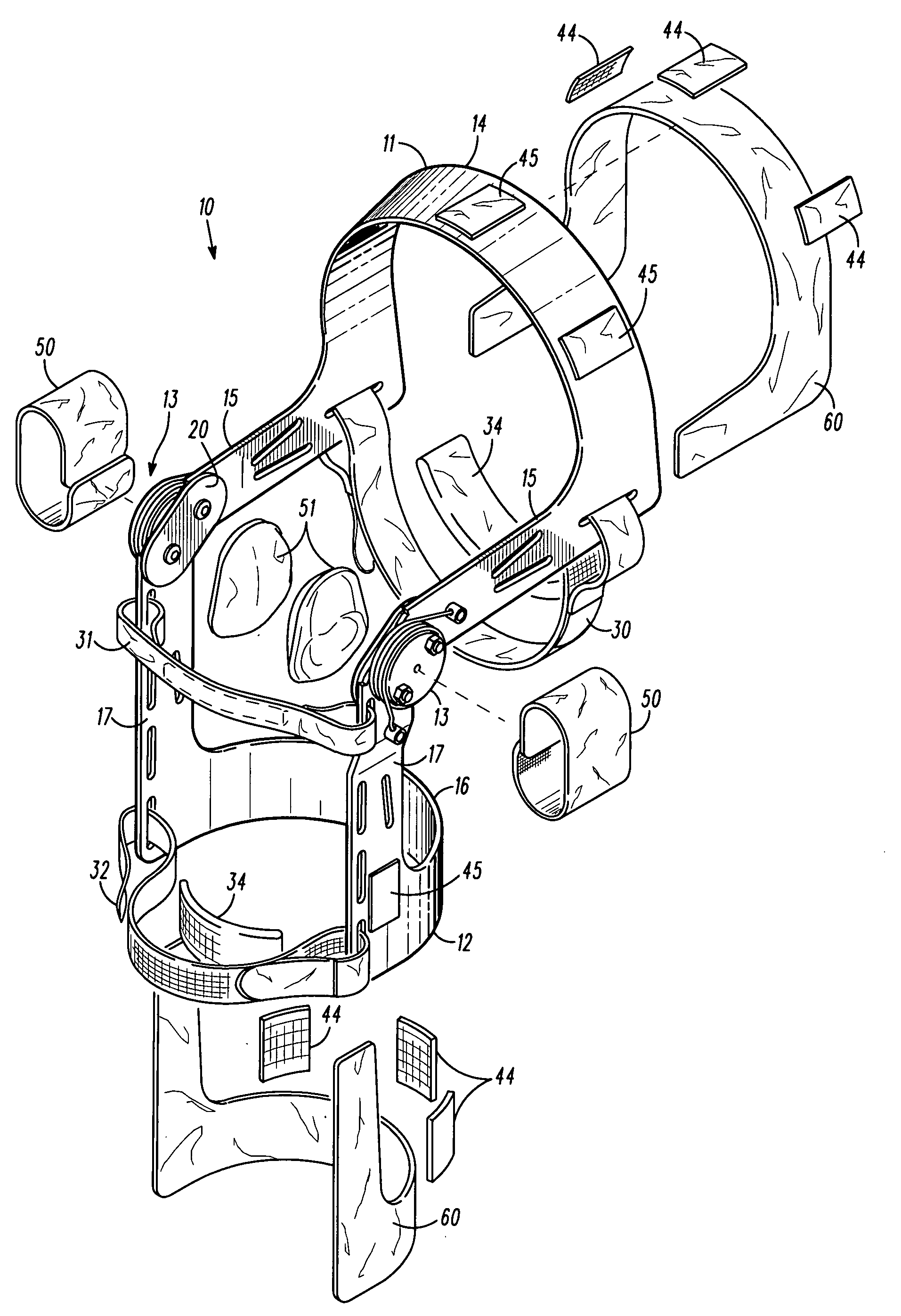 Method, apparatus, and system for bracing a knee