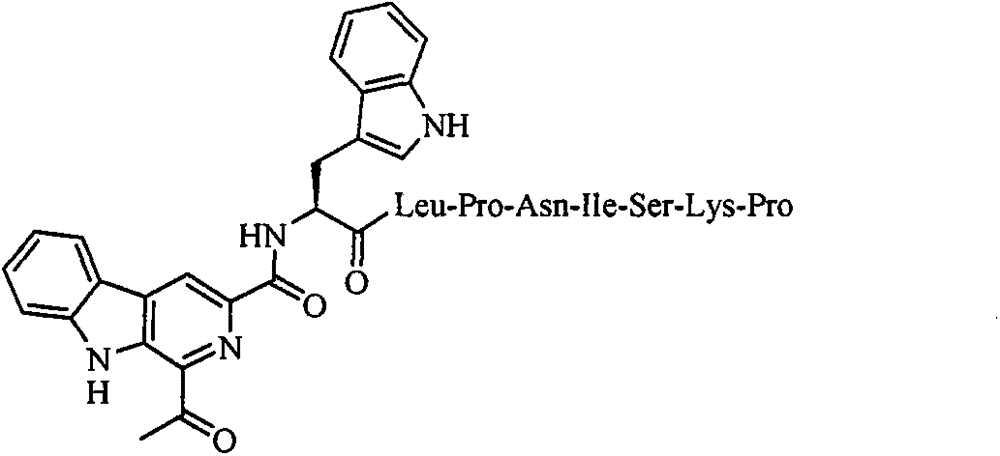 LPNISKP modified 1-acetyl-beta-carboline acyl-tryptophan as well as preparation method, nanostructure, activities and applications thereof