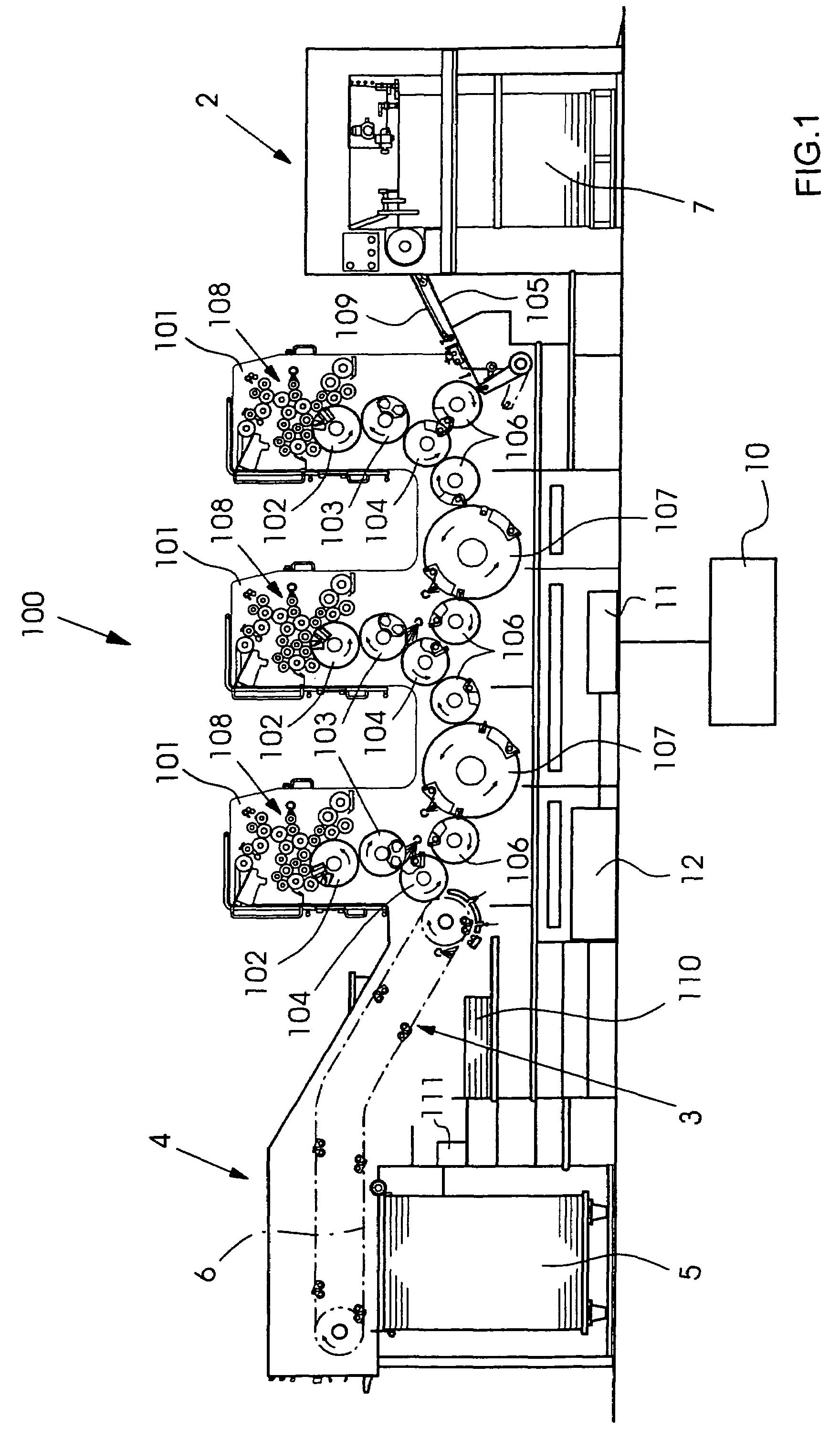 Method for selecting printing material in a printing press and printing press