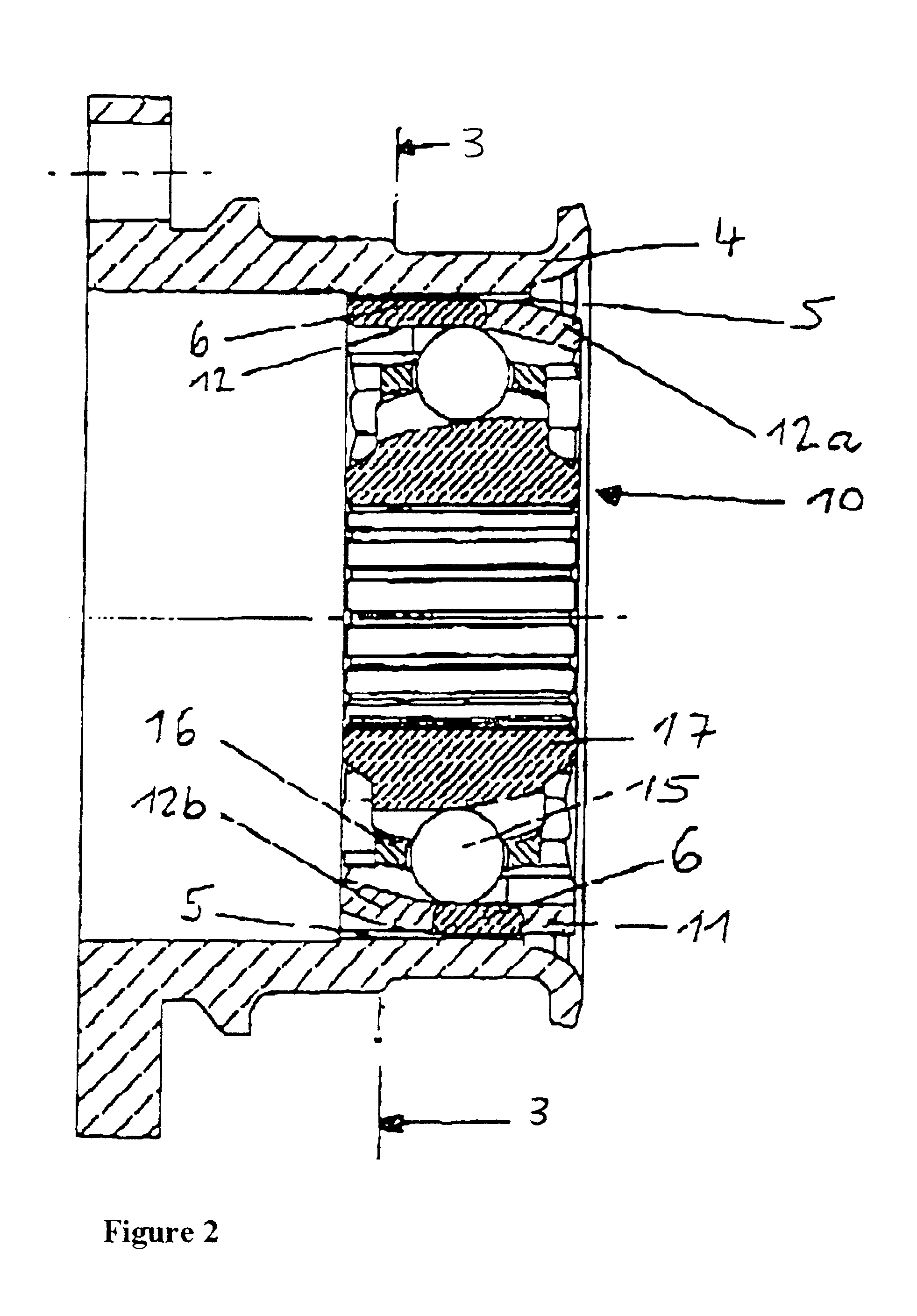 Wheel bearing with positive-locking connection