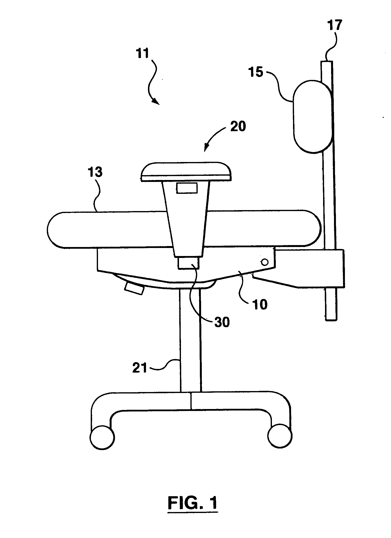 Height-adjustment mechanism for an armrest