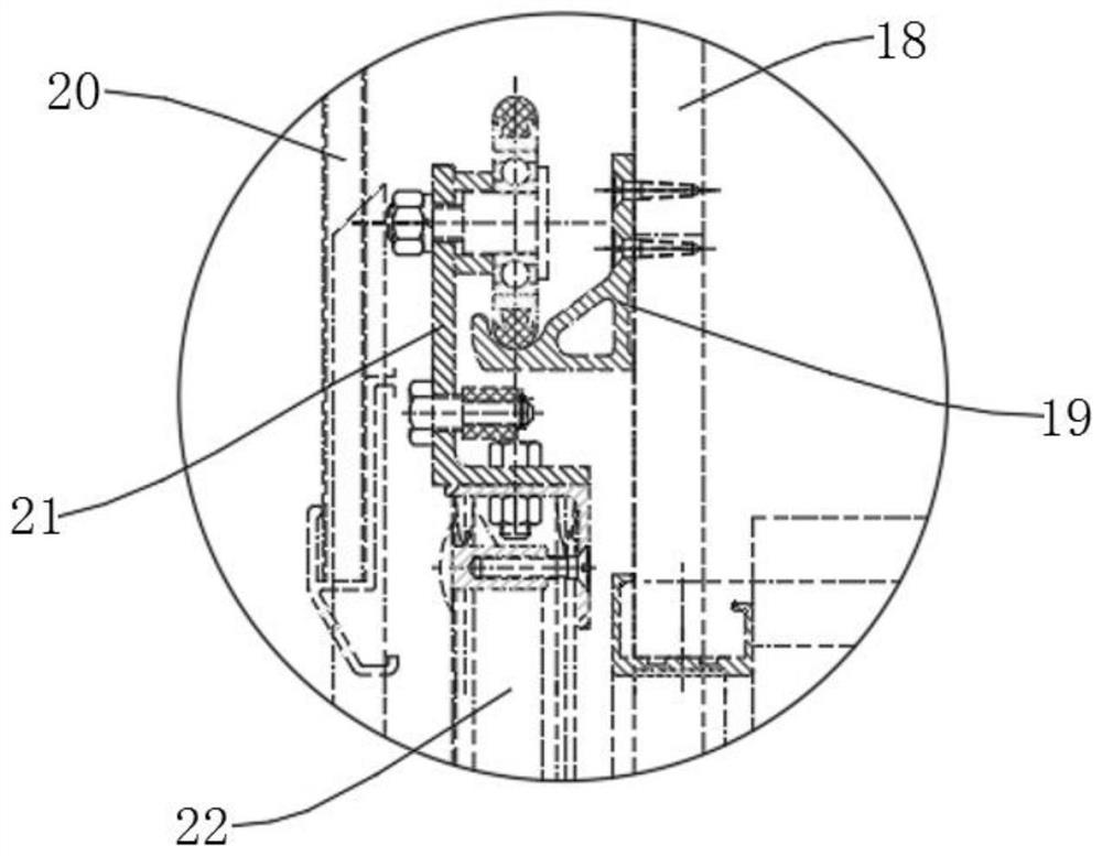 Carriage diagnosis and treatment room wall structure and medical carriage with same