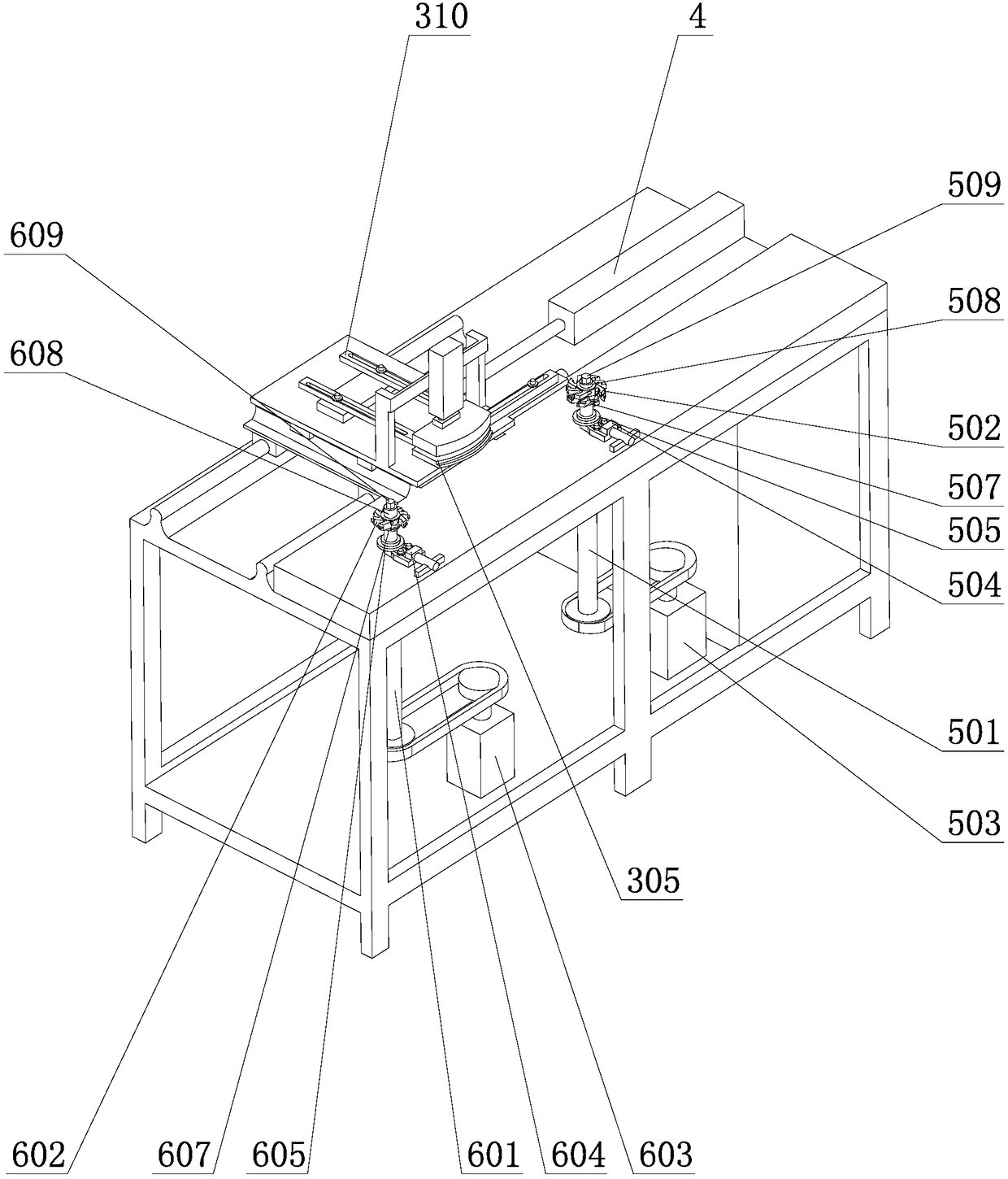 Comb back mortise and comb tooth tenon integrated machining profiling machine for combs