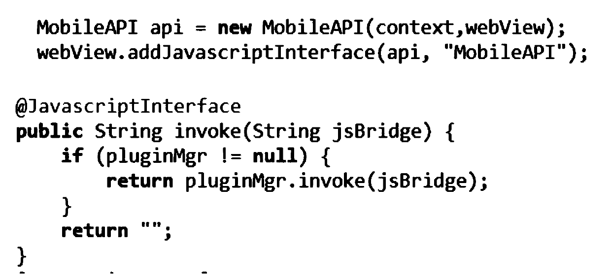 Method for data interaction between JavaScript and native APP