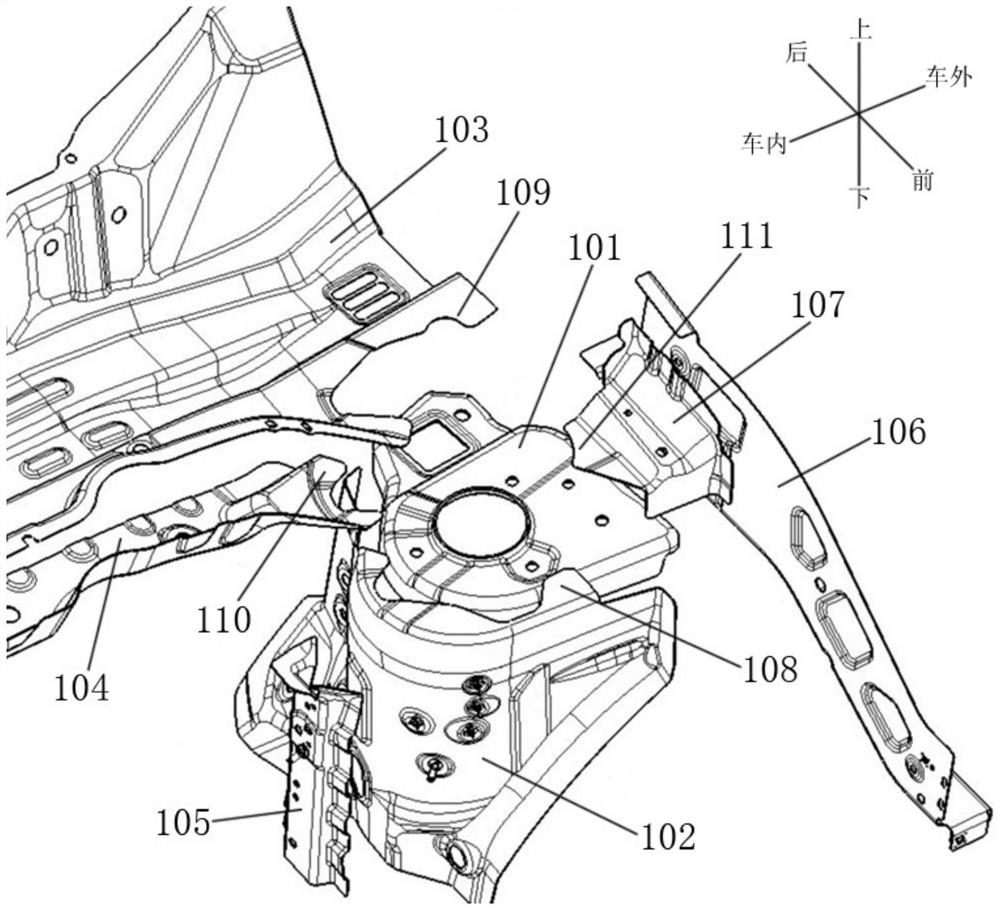 Front pillar mounting structure