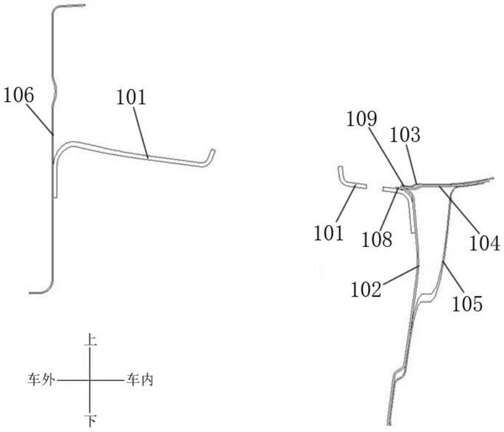 Front pillar mounting structure