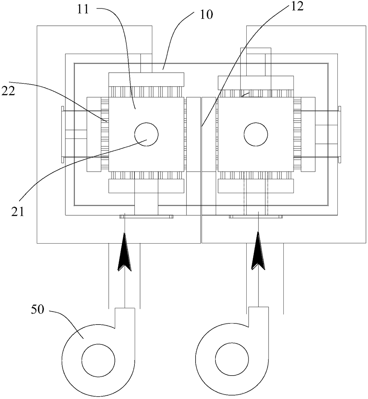 Gasification device for sludge treatment