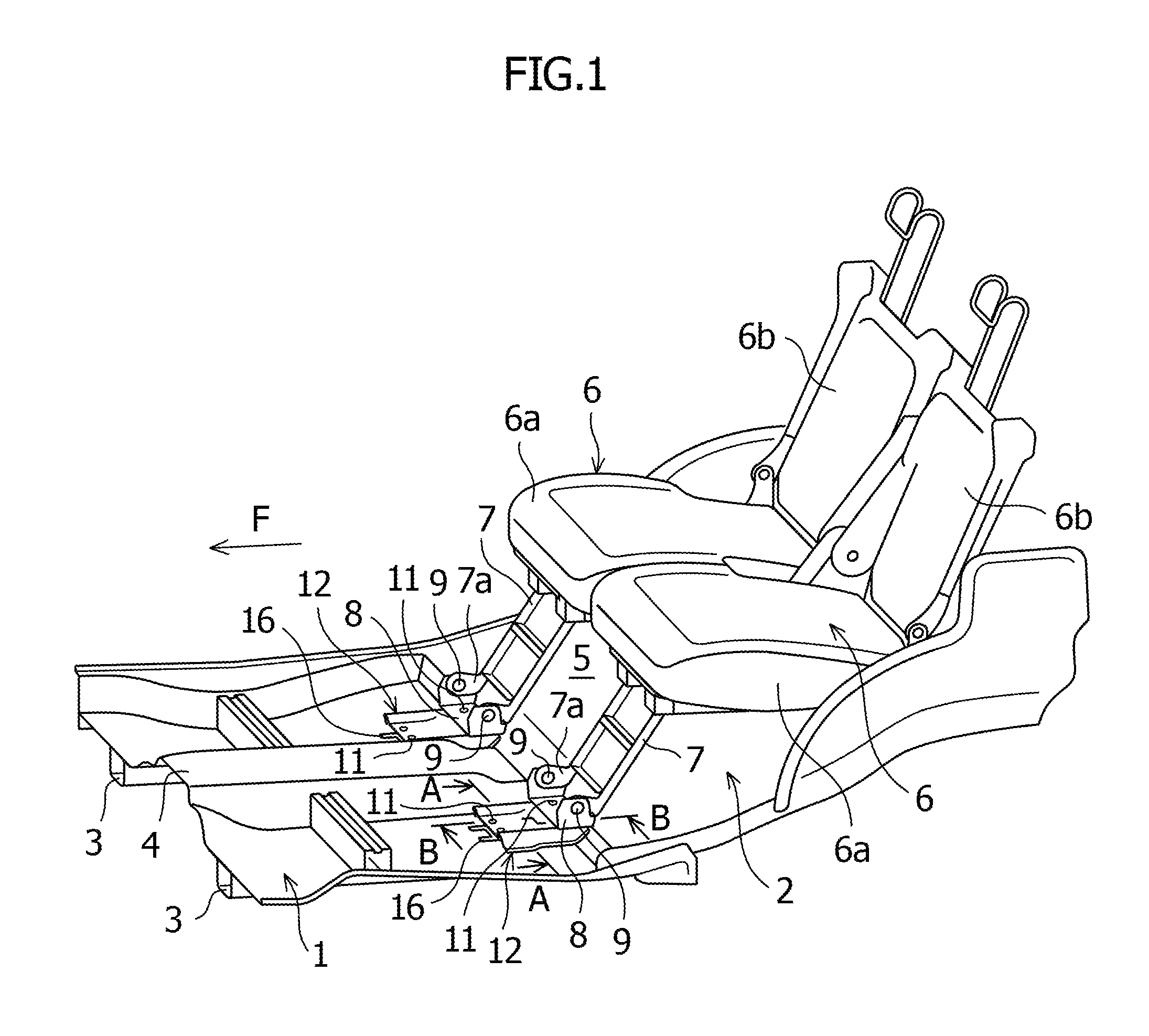 Floor structure of vehicle body center section