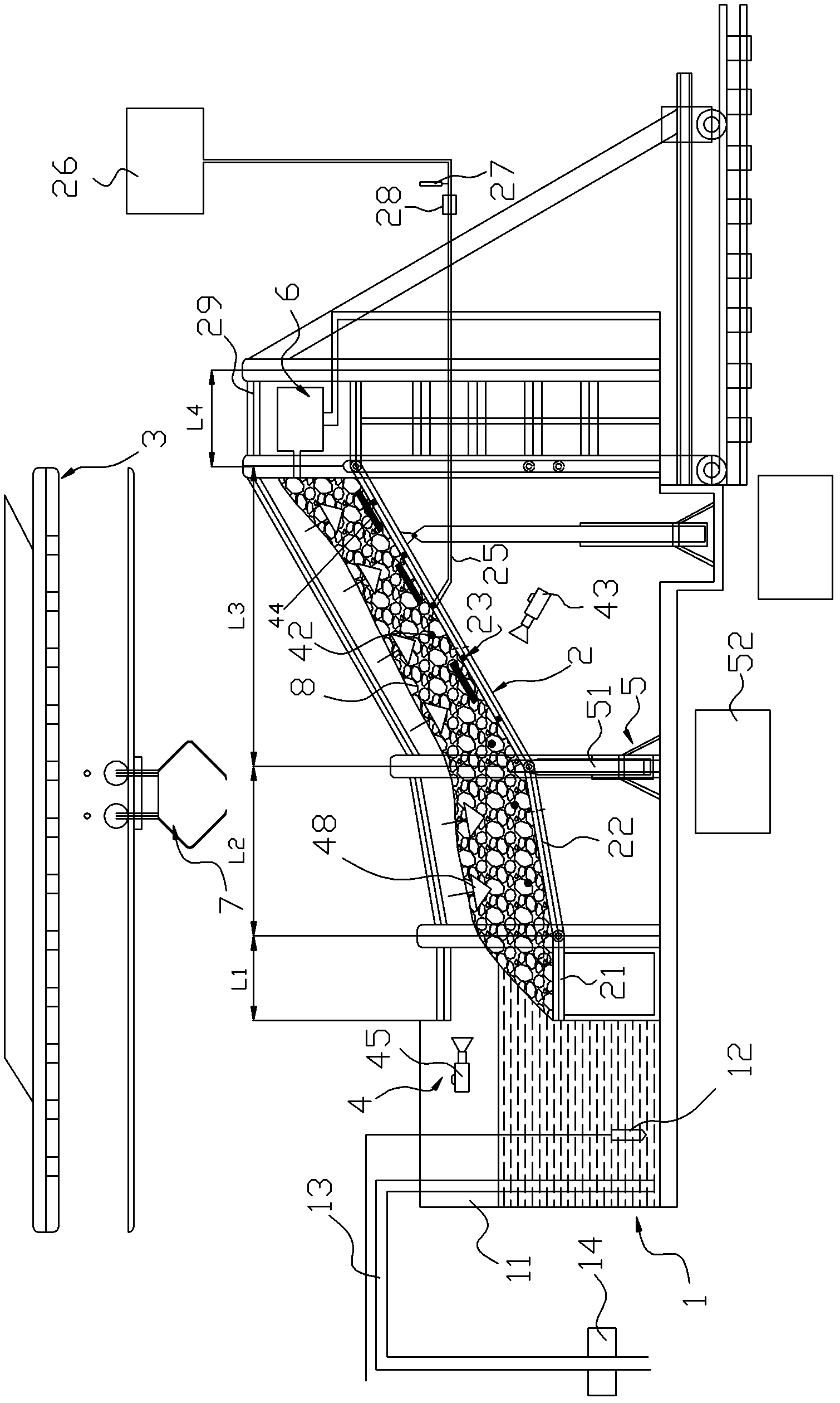 System for testing physical model for large-scale landslides under action of multiple factors