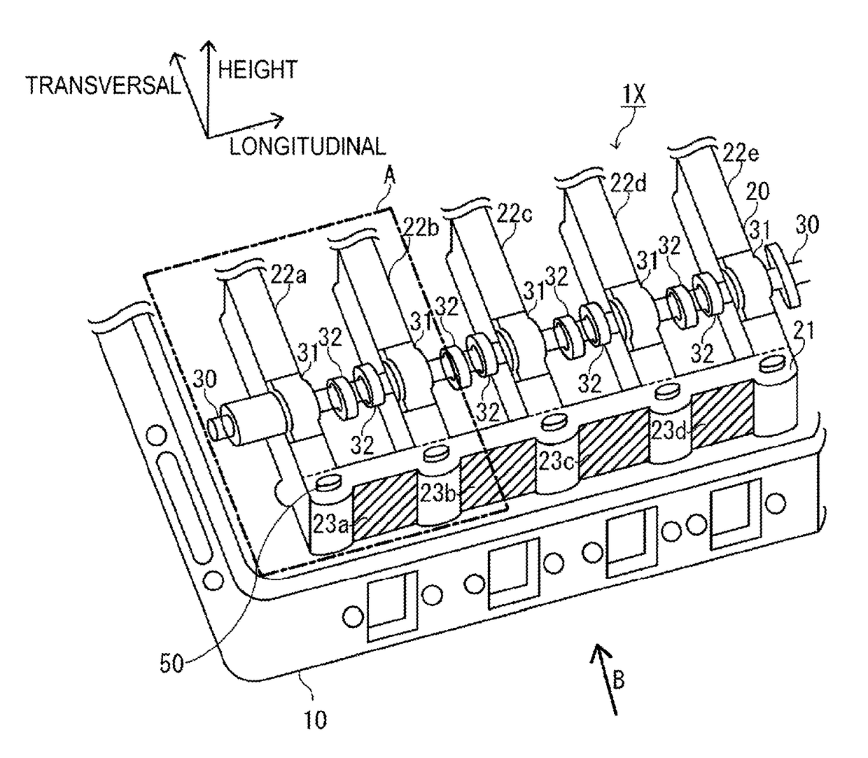 Cylinder head structure for internal combustion engine and internal combustion engine