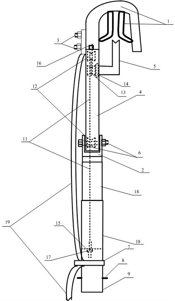 Gravity self-locking type anti-drop ground wire clamp