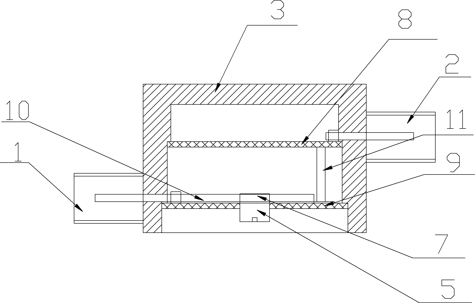 Strong-electromagnetic pulse protection device of ultra-short wave communication frequency range