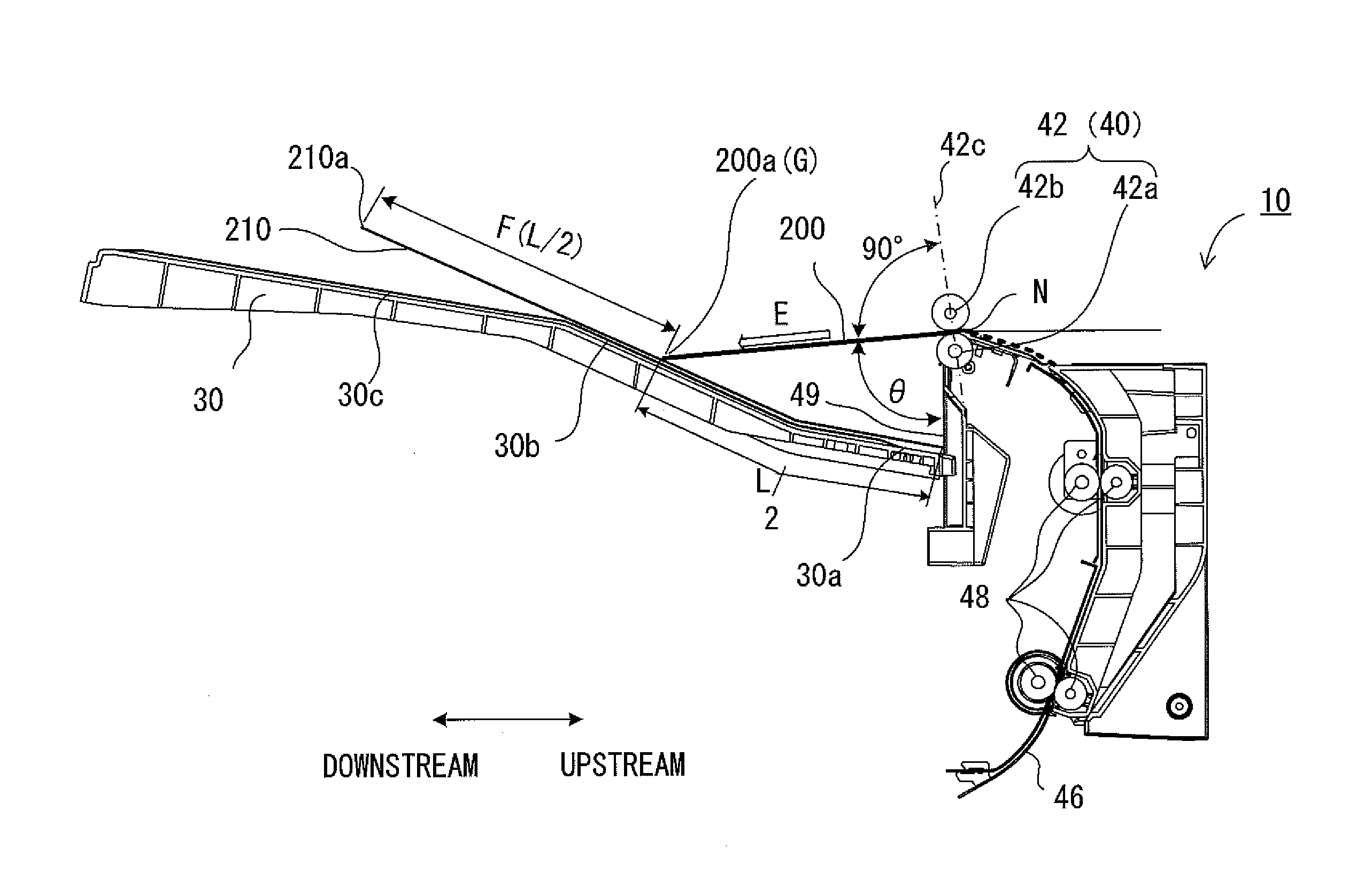 Paper discharge device