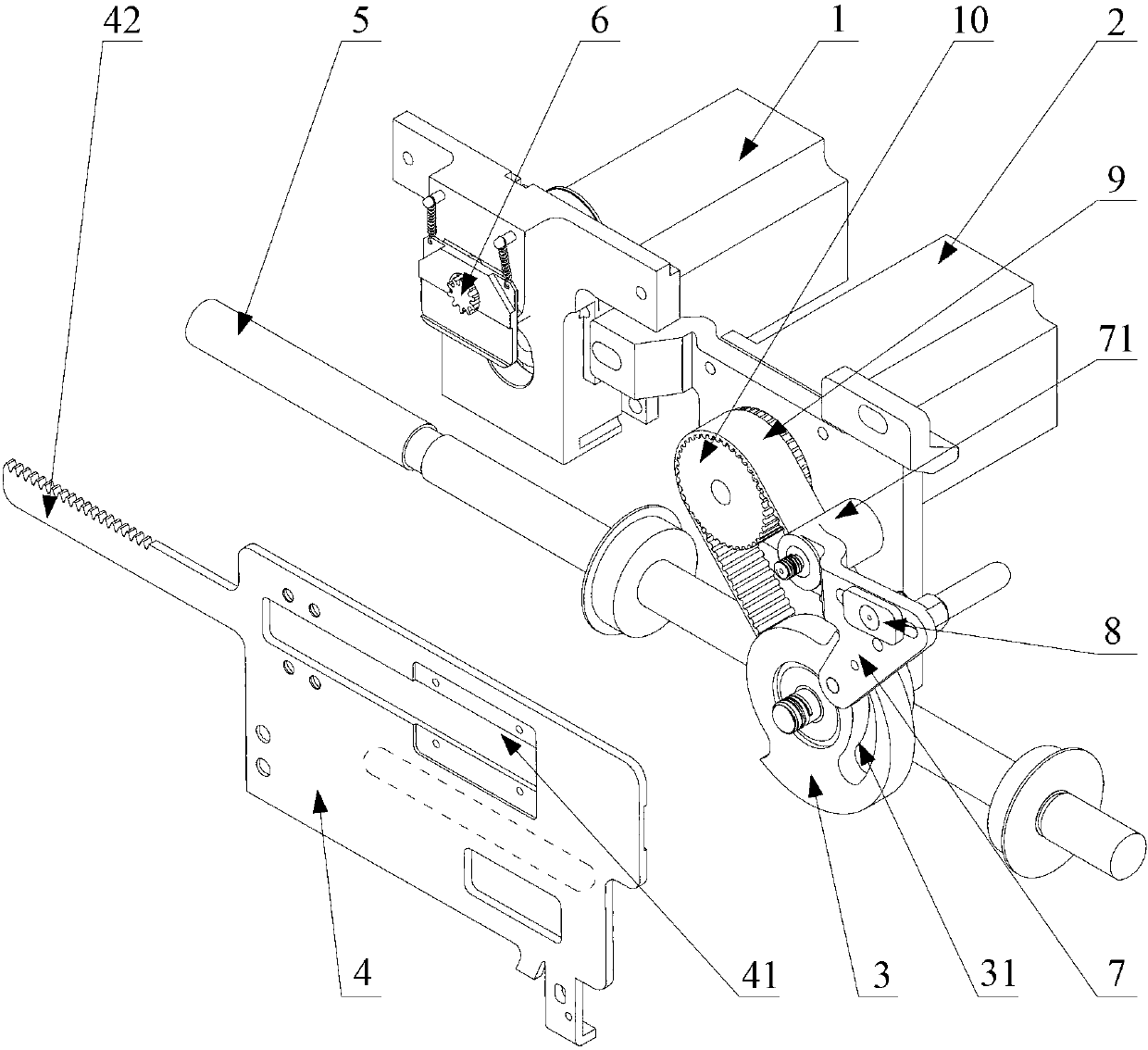 Mock button hole machine and feeding device thereof